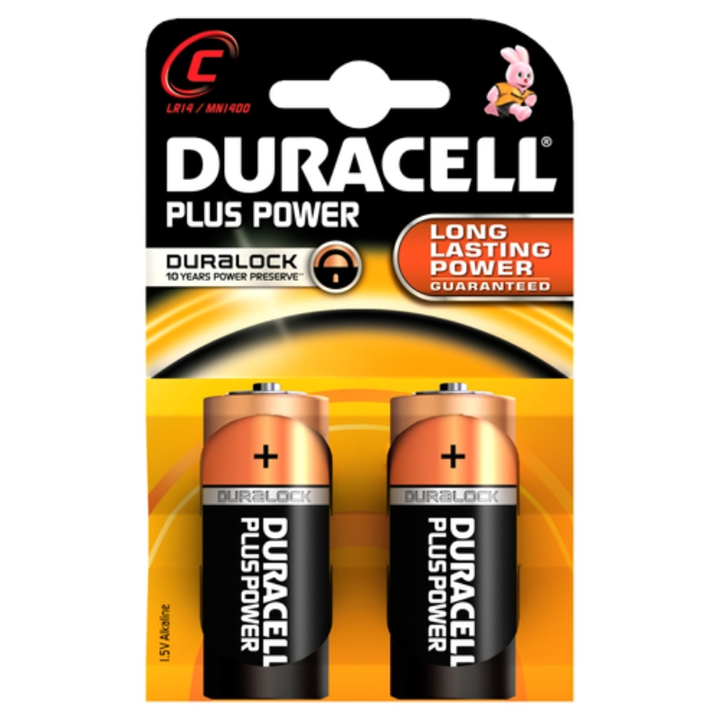 DURACELL Batterie Duracell Plus Power mezzatorcia 2 pezzi